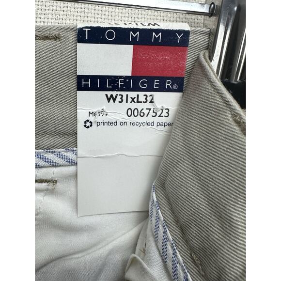 Men's NWT Tommy Hilfiger Size 31x32 Pants Tan Chino Khaki Office Dress Classic - Picture 8 of 14